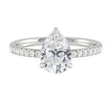 Load image into Gallery viewer, Lucce Lucia Halo Pave Pear Moissanite