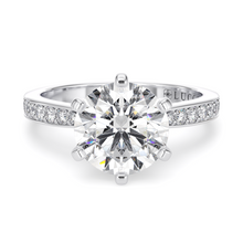 Load image into Gallery viewer, LUCCE ANGELA™ Pavé Round Lab Diamond 2.00ct D VS1 Id IGI 18K White Gold