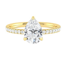 Load image into Gallery viewer, Lucce Lucia Halo Pave Pear Moissanite