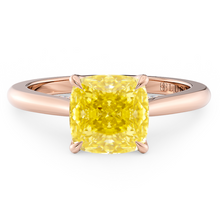 Load image into Gallery viewer, Lucce Azalea Cushion Sunburst Yellow Diamond
