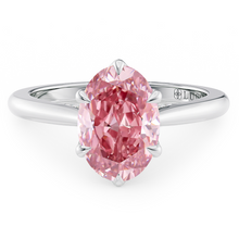 Load image into Gallery viewer, Lucce Azalea 6-Prong Oval Rosé Pink Diamond