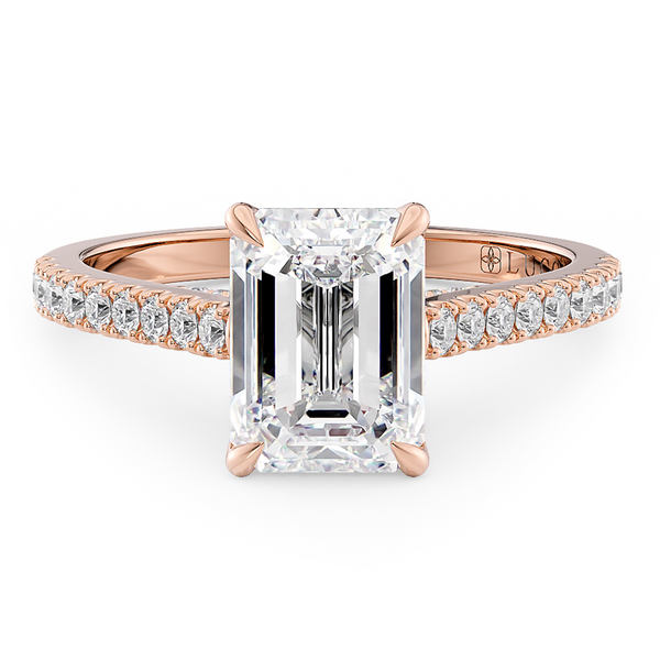 Lucce Azalea Pavé Emerald Diamond