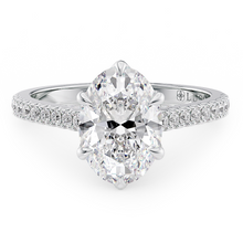 Load image into Gallery viewer, Lucce Azalea Pavé 6-Prong Oval Diamond