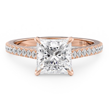Load image into Gallery viewer, Lucce Azalea Pavé Princess Moissanite