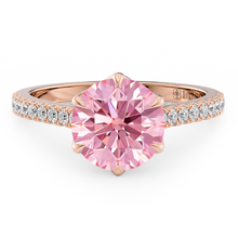 Load image into Gallery viewer, Lucce Azalea Pavé Round Rosé Pink Diamond