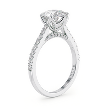 Load image into Gallery viewer, Lucce Azalea Pavé Round 1.04ct FOREVER ONE Moissanite 14K White Gold