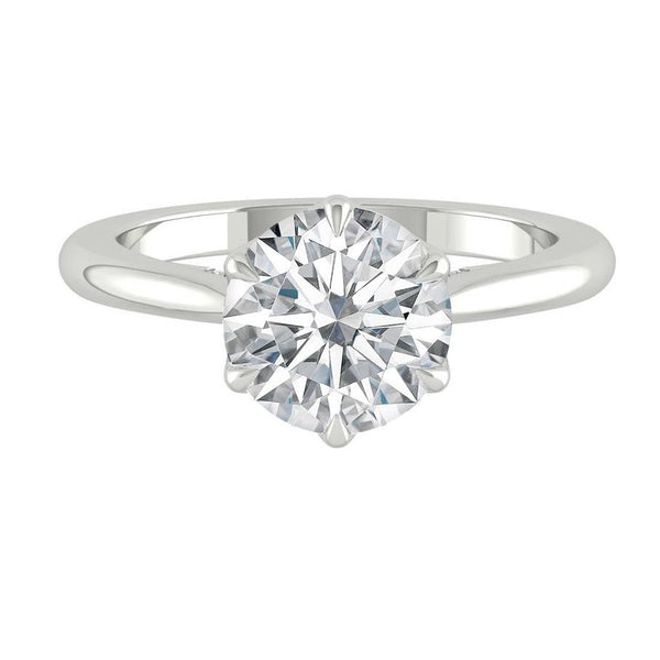 Lucce Azalea Round 0.78ct SUPERNOVA Moissanite 14K White Gold