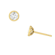 Load image into Gallery viewer, Lucce Carla Round Earrings Natural Diamond 0.20CTW 18K Yellow Gold