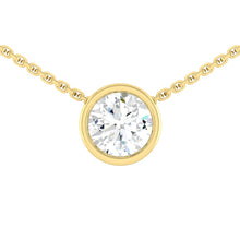 Load image into Gallery viewer, Lucce Carla Round Necklace 0.25CT Lab Diamond 14K Yellow Gold