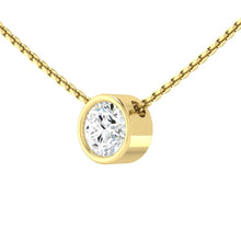 Load image into Gallery viewer, Lucce Carla Round Necklace 0.25CT Lab Diamond 14K Yellow Gold