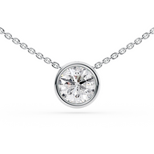 Load image into Gallery viewer, Lucce Carla Round Necklace Natural Diamond 0.30ct D VS1 Ex GIA Platinum