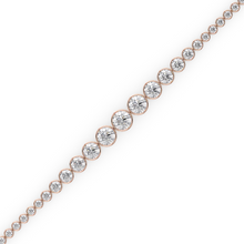 Load image into Gallery viewer, LUCCE Tapered Round Diamond Tennis Bracelet in Gold or Platinum