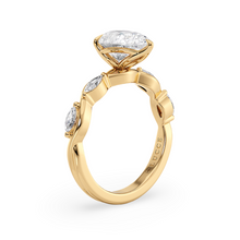 Load image into Gallery viewer, Constance Petal Pear Engagement Ring with Lab or Natural Diamond and marquise accents in Gold or Platinum
Lucce, Manila, Philippines