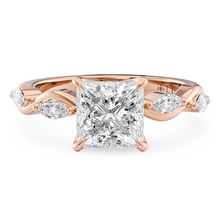 Load image into Gallery viewer, Constance Petal Princess Engagement Ring with Lab or Natural Diamond and marquise accents in Gold or Platinum
Lucce, Manila, Philippines