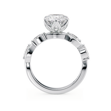 Load image into Gallery viewer, Constance Petal Round Engagement Ring with Lab or Natural Diamond and marquise accents in Gold or Platinum
Lucce, Manila, Philippines