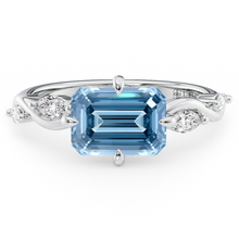 Load image into Gallery viewer, Lucce Constance Vielle Emerald Ocean Blue Diamond