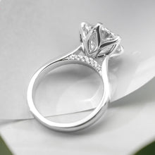 Load image into Gallery viewer, Round Diamond Engagement Ring with Cathedral Solitaire Gold Platinum band Philippines