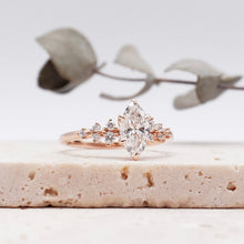 Load image into Gallery viewer, Lucce Ellia Marquise Moissanite