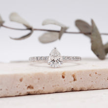 Load image into Gallery viewer, Lucce Azalea Pavé Pear Moissanite