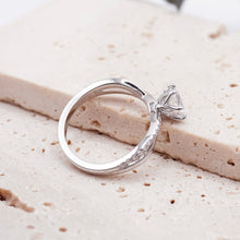 Load image into Gallery viewer, Round Lab Natural Diamond Engagement Ring with Infinity Gold Platinum band Philippines