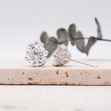 Load image into Gallery viewer, Azalea Earrings Round Moissanite