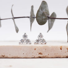 Load image into Gallery viewer, Trio Earrings Moissanite