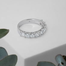 Load image into Gallery viewer, Lucce Rivera 9-stone Princess 0.90ctw Lab Diamond 14K White Gold