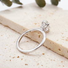 Load image into Gallery viewer, Lucce Lucia Halo Pear Moissanite