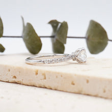 Load image into Gallery viewer, Lucce Lucia Halo Pavé Round Moissanite