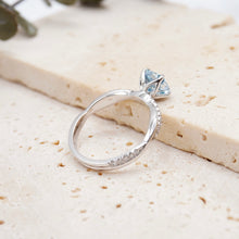 Load image into Gallery viewer, Cushion Blue Diamond Engagement Ring Wedding Rings Band Gold Jewelry Moissanite Manila Philippines