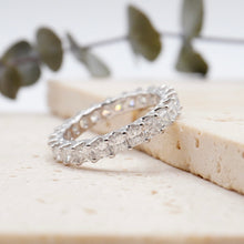 Load image into Gallery viewer, Lucce Rivera Princess Eternity 2.40CTW SUPERNOVA Moissanite 14K White Gold