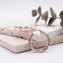 Load image into Gallery viewer, Lucce Fiore Rosé Hoop Earrings Diamond