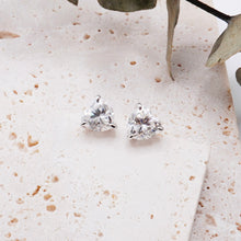 Load image into Gallery viewer, Lucce Jasmine Heart Stud 2.00ctw SUPERNOVA Moissanite 14K White Gold
