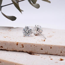 Load image into Gallery viewer, Lucce Jasmine Stud 2.00CTW SUPERNOVA Moissanite 14K White Gold
