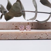 Load image into Gallery viewer, Lucce Kaela Earrings Round Rosé Pink Diamond