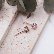 Load image into Gallery viewer, Lucce Kaela Earrings Round Rosé Pink Diamond