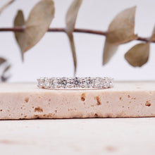 Load image into Gallery viewer, Lucce Civini 9-Stone 2.25CTW SUPERNOVA Moissanite 14K White Gold