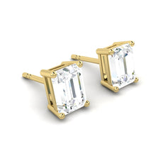 Load image into Gallery viewer, Emerald Diamond Stud Earrings in the Philippines