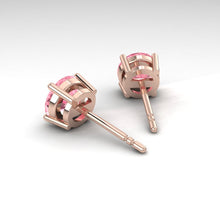 Load image into Gallery viewer, Lucce Diana Earrings Round Rosé Pink Diamond