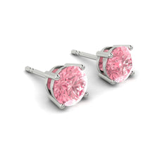 Load image into Gallery viewer, Lucce Diana Earrings Round Rosé Pink Diamond