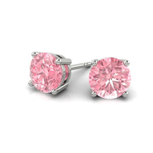 Load image into Gallery viewer, Lucce Diana Earrings Round Rosé Pink Diamond