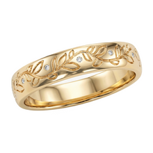 Load image into Gallery viewer, LUCCE ECUADORIAN™ Fili 4mm Natural Diamond 0.03ctw 18K Yellow Gold