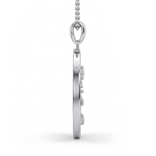 Load image into Gallery viewer, LUCCE ECUADORIAN Marquise diamonds in intertwining vines encase round pendant in white, yellow and rose gold and platinum