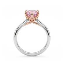 Load image into Gallery viewer, LUCCE ECUADORIAN™ Heart ROSÉ™ Pink Lab Diamond 2.01ct Fancy Intense Pink VS1 IGI Platinum and 18K Rose Gold Prongs
