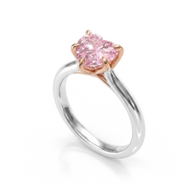 Load image into Gallery viewer, LUCCE ECUADORIAN™ Heart ROSÉ™ Pink Lab Diamond 2.01ct Fancy Intense Pink VS1 IGI Platinum and 18K Rose Gold Prongs
