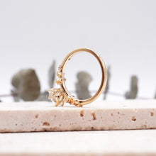 Load image into Gallery viewer, Diamond Cluster Engagement ring with Petal Prongs in Gold or Platinum, Manila Philippines