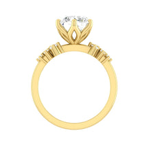 Load image into Gallery viewer, Diamond Cluster Engagement ring with Petal Prongs in Gold or Platinum, Manila Philippines