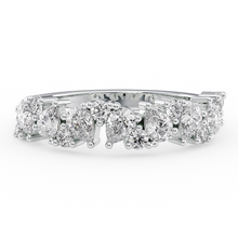 Load image into Gallery viewer, LUCCE Half Eternity Pavé Diamond Ring in Gold or Platinum