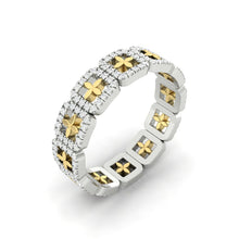 Load image into Gallery viewer, Lucce Constance Elle Polished 0.48 CTW Lab Diamond 18K White/Yellow Gold