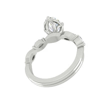 Load image into Gallery viewer, Lucce Constance Oval 1.02CT Lab Diamond D VS1 Ex IGI 14K White Gold and Platinum Prongs
